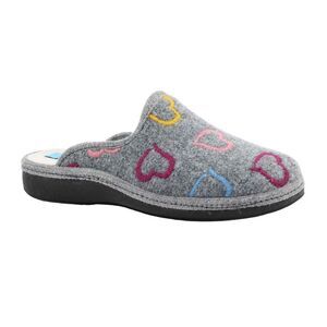 Lunar Womens/Ladies Love Mule Slippers / Gray